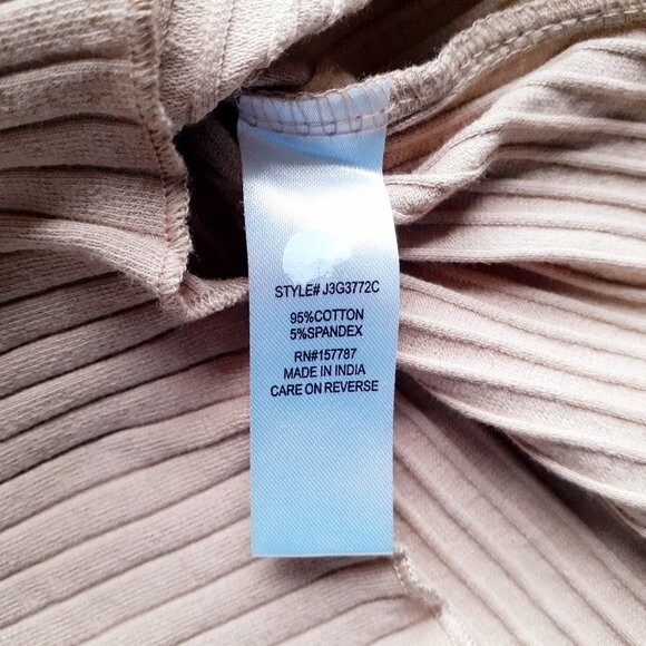 Jr. Jolie & Joy Tan Ribbed Stretchy Collared Fitted Shirt Mini Dress NWT Medium - Picture 8 of 9